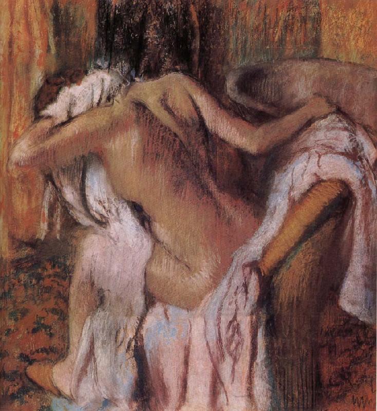 Edgar Degas After bath oil painting image